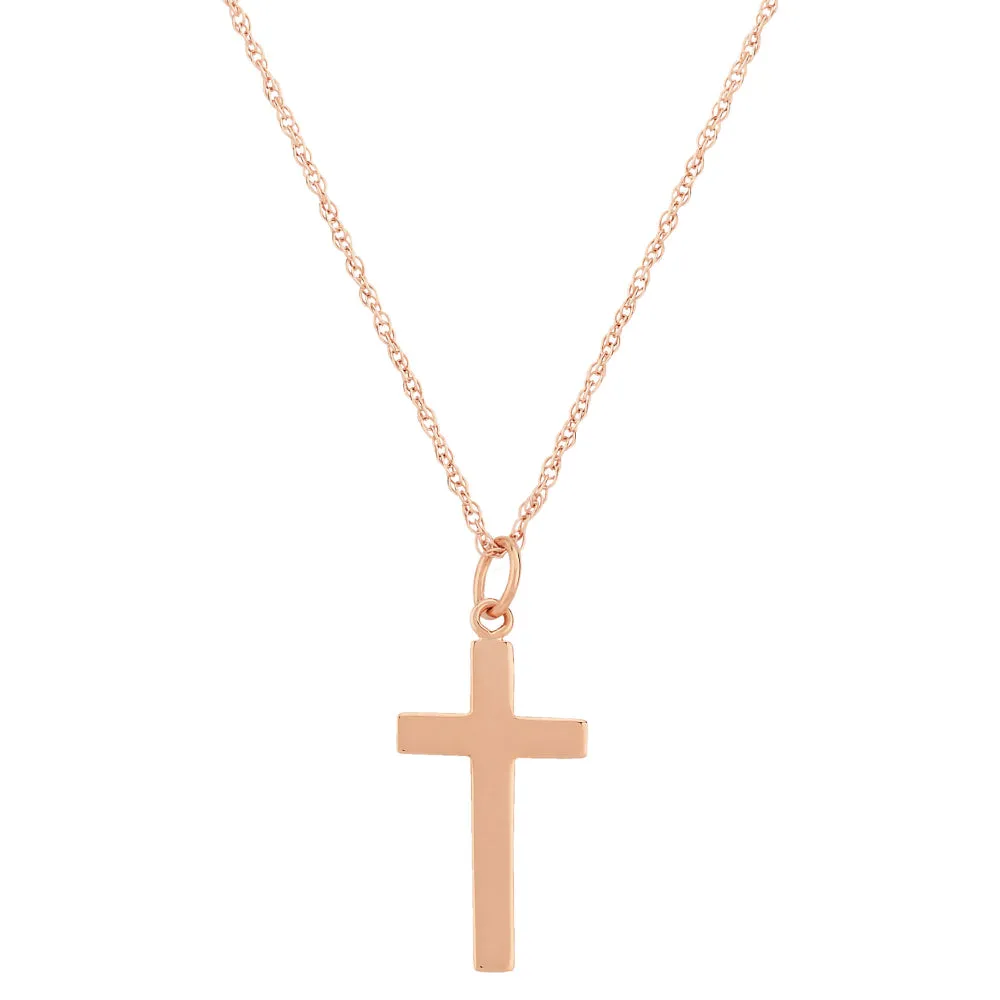 14k Gold Cross Pendant Necklace
