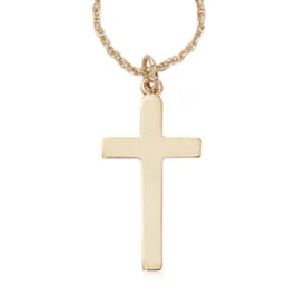 14k Gold Cross Pendant Necklace
