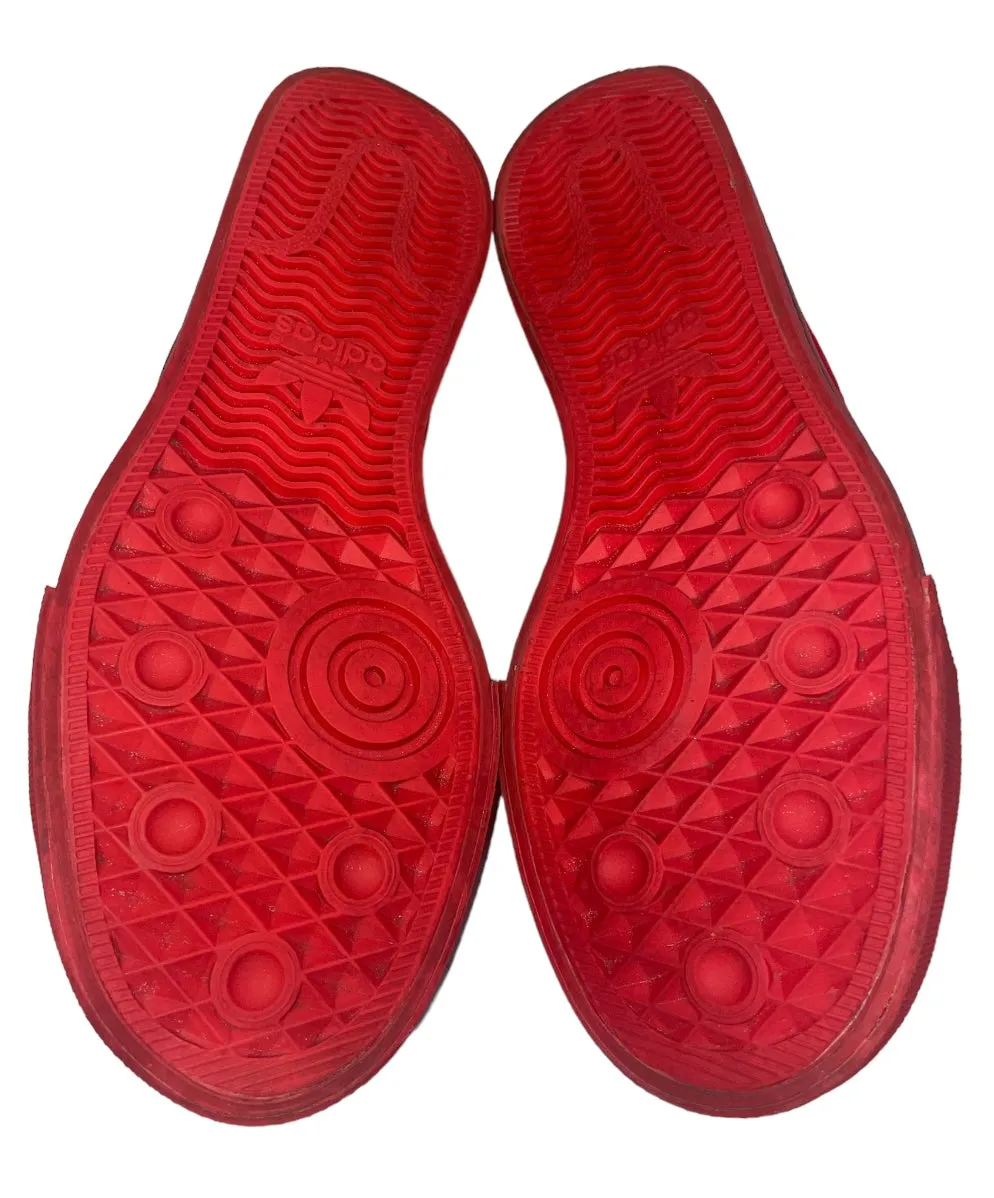 adidas/RAF SIMONS/Low-Sneakers/US 9/Cotton/RED/MATRIX SPIRIT L