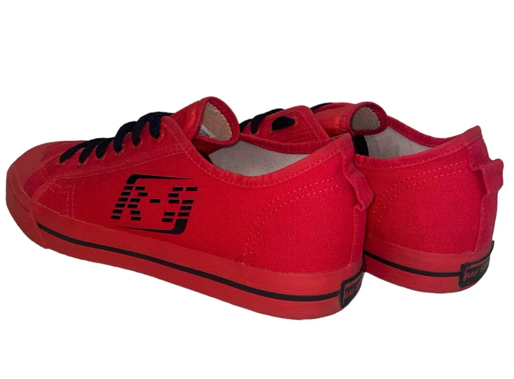 adidas/RAF SIMONS/Low-Sneakers/US 9/Cotton/RED/MATRIX SPIRIT L