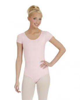 Adult Short Sleeve Leotard - XS, Ballet Pink