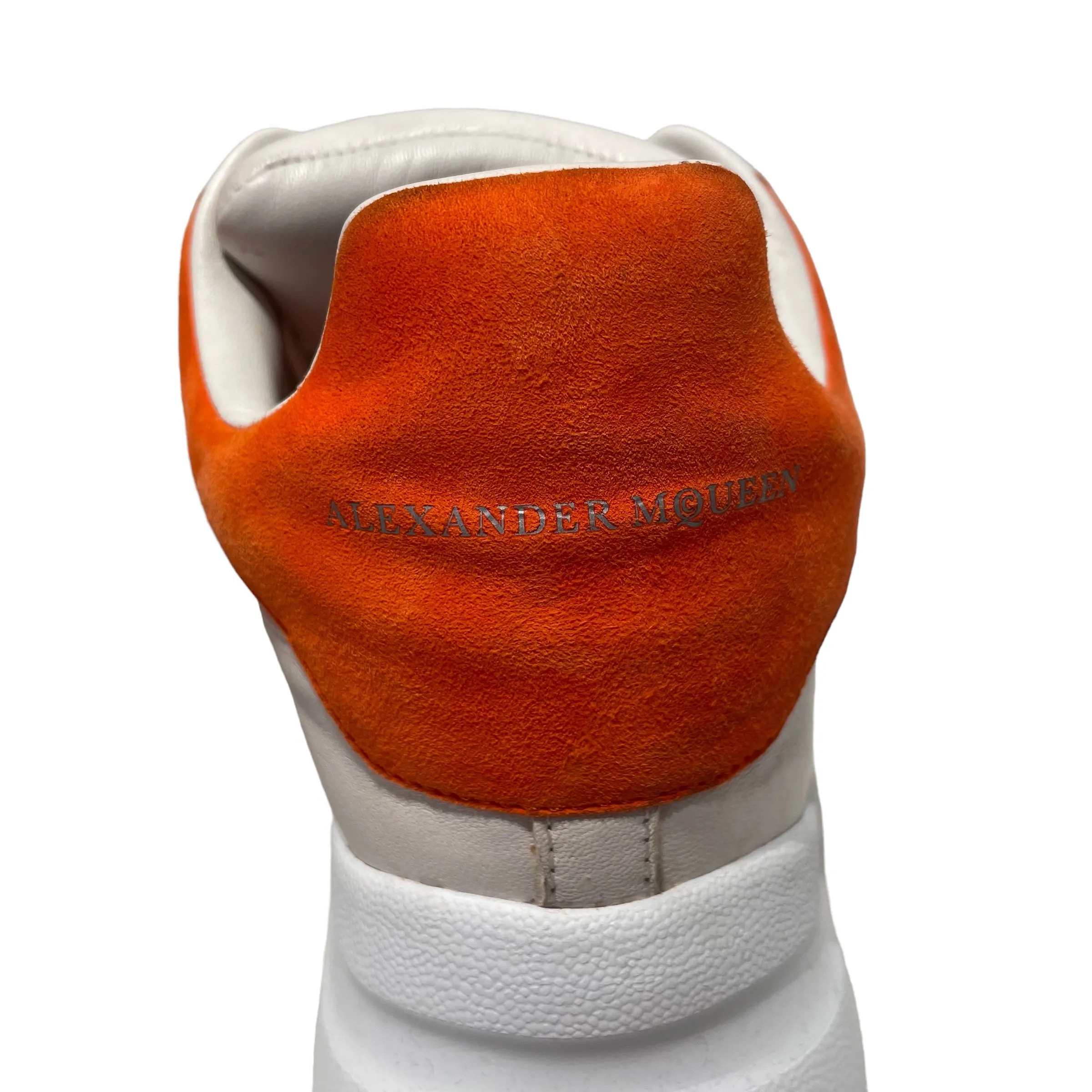 Alexander McQueen/Low-Sneakers/EU 40/Leather/WHT/oversized runner orange heel