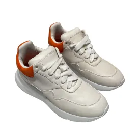 Alexander McQueen/Low-Sneakers/EU 40/Leather/WHT/oversized runner orange heel