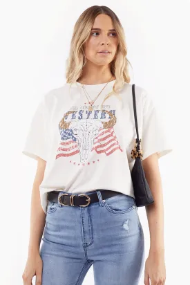 All About Eve - Americana Tee - Bone