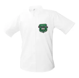 Arete Prep Academy Male Oxford Short Sleeve (9th-12th Grade) - Patch on the pocket