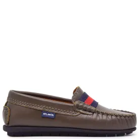 Atlanta Mocassin Olive Ribbon Loafer