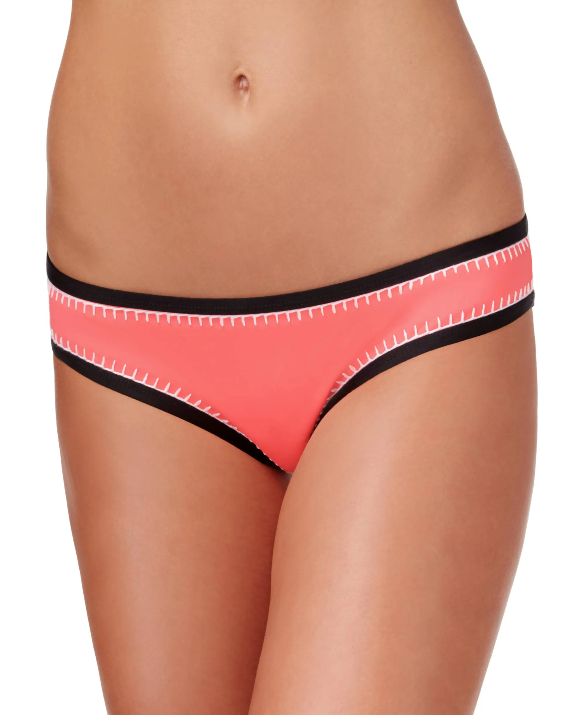 Bar III Women's Stitched Hipster Bikini Bottom, Sunset, M