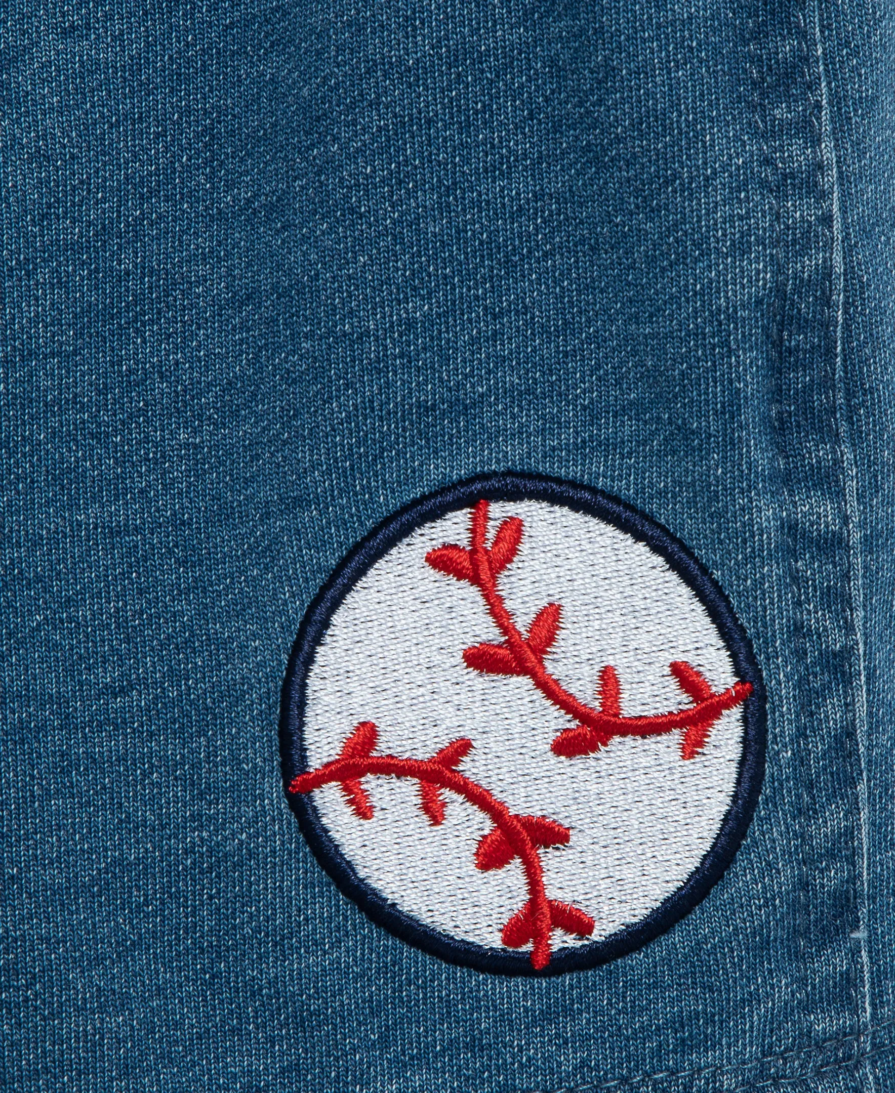Baseball Cotton Knit Shortall Set (3M-12M)