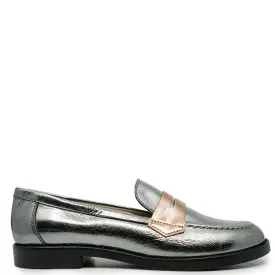 Beberlis Metallic Chunky Penny Loafer