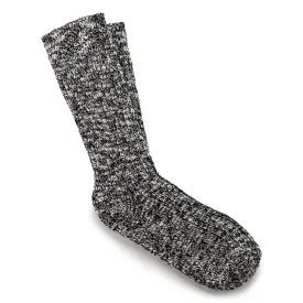 BIRKENSTOCK MENS COTTON SLUB SOCK BLACK