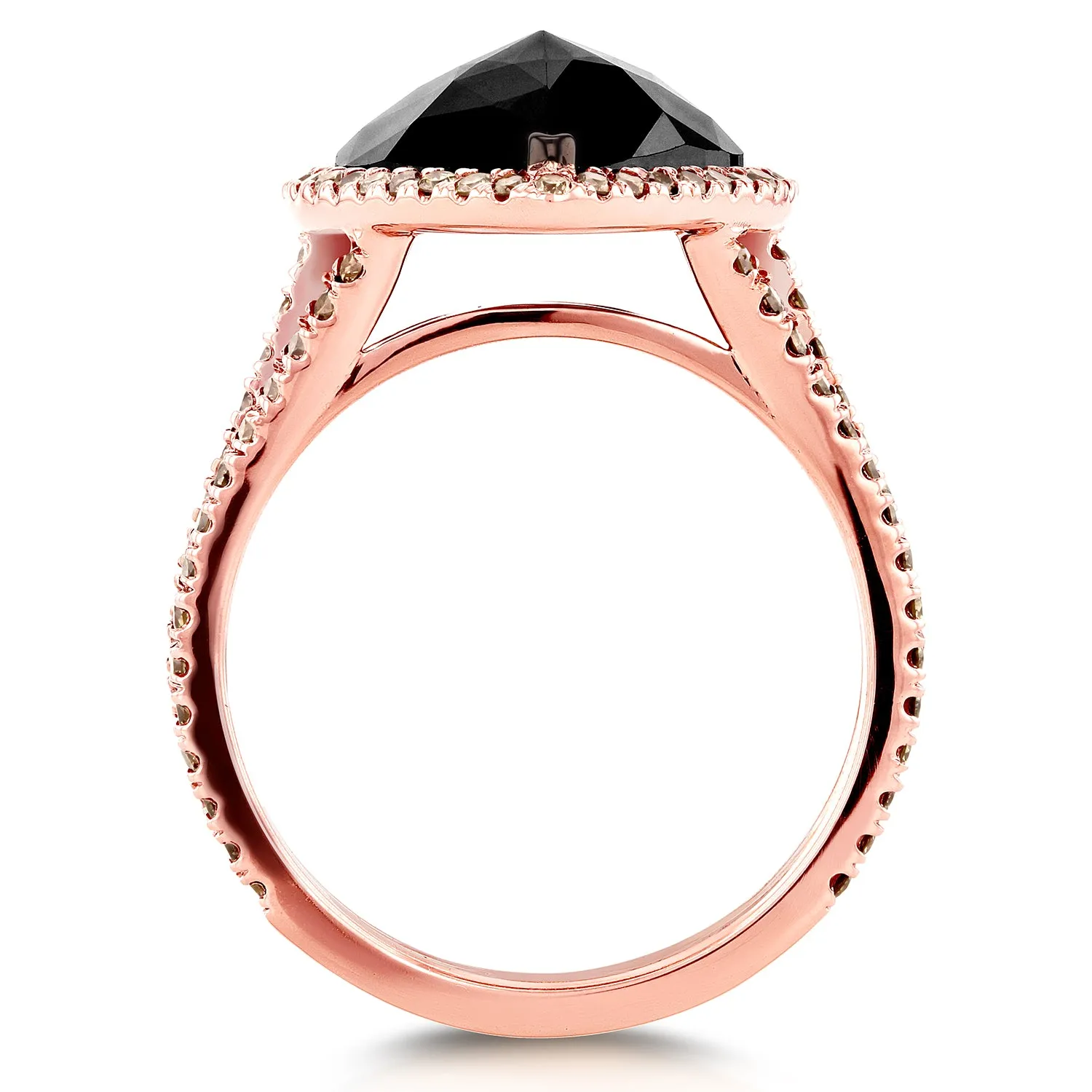 Black & Rose Heart Diamond Champagne Trim