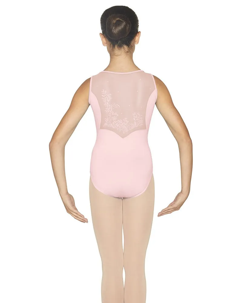Bloch Flock Mesh Back Tank Leotard - CL5565 Girls