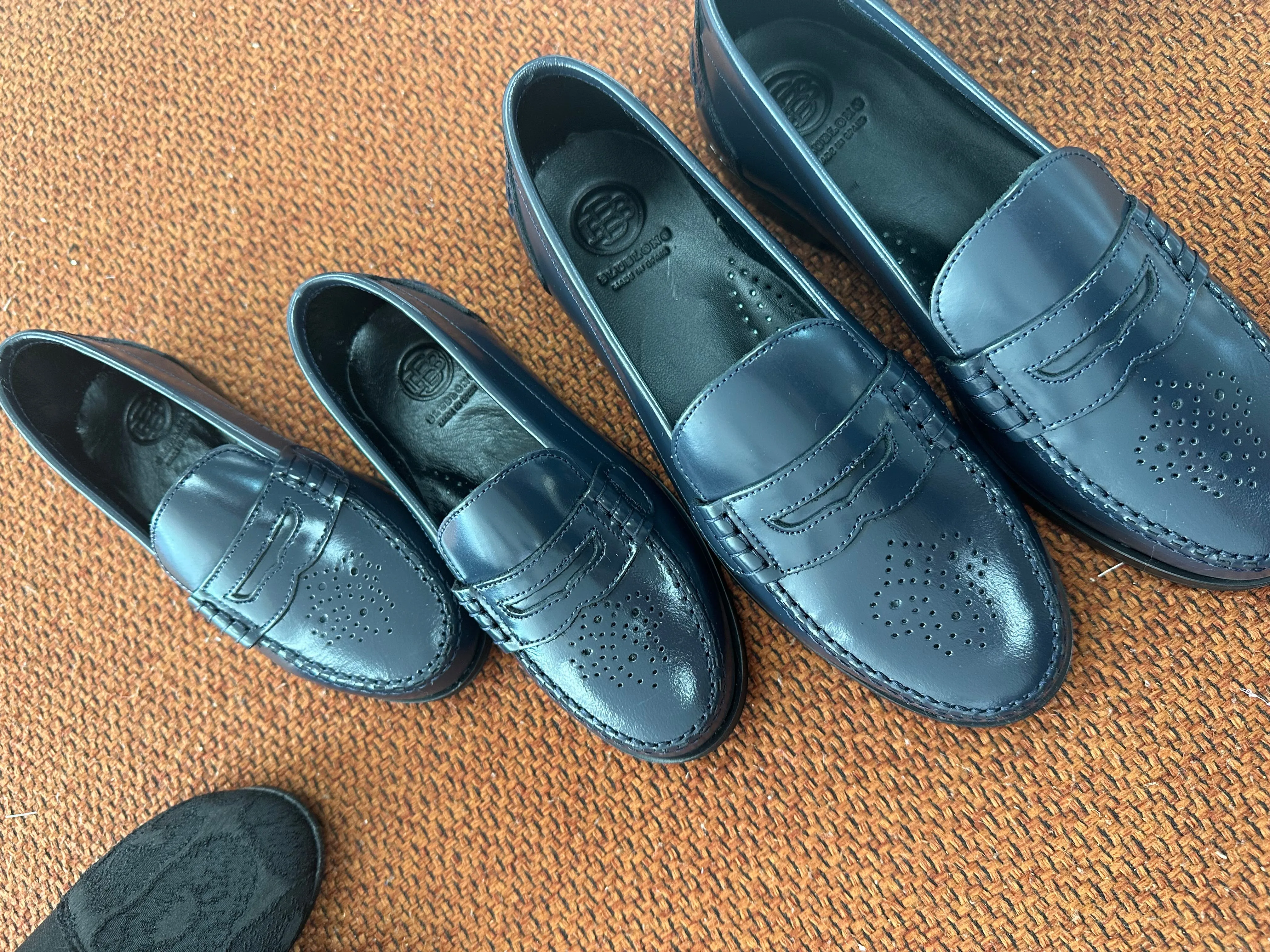Blublonc Navy Florentic Perforated Loafer