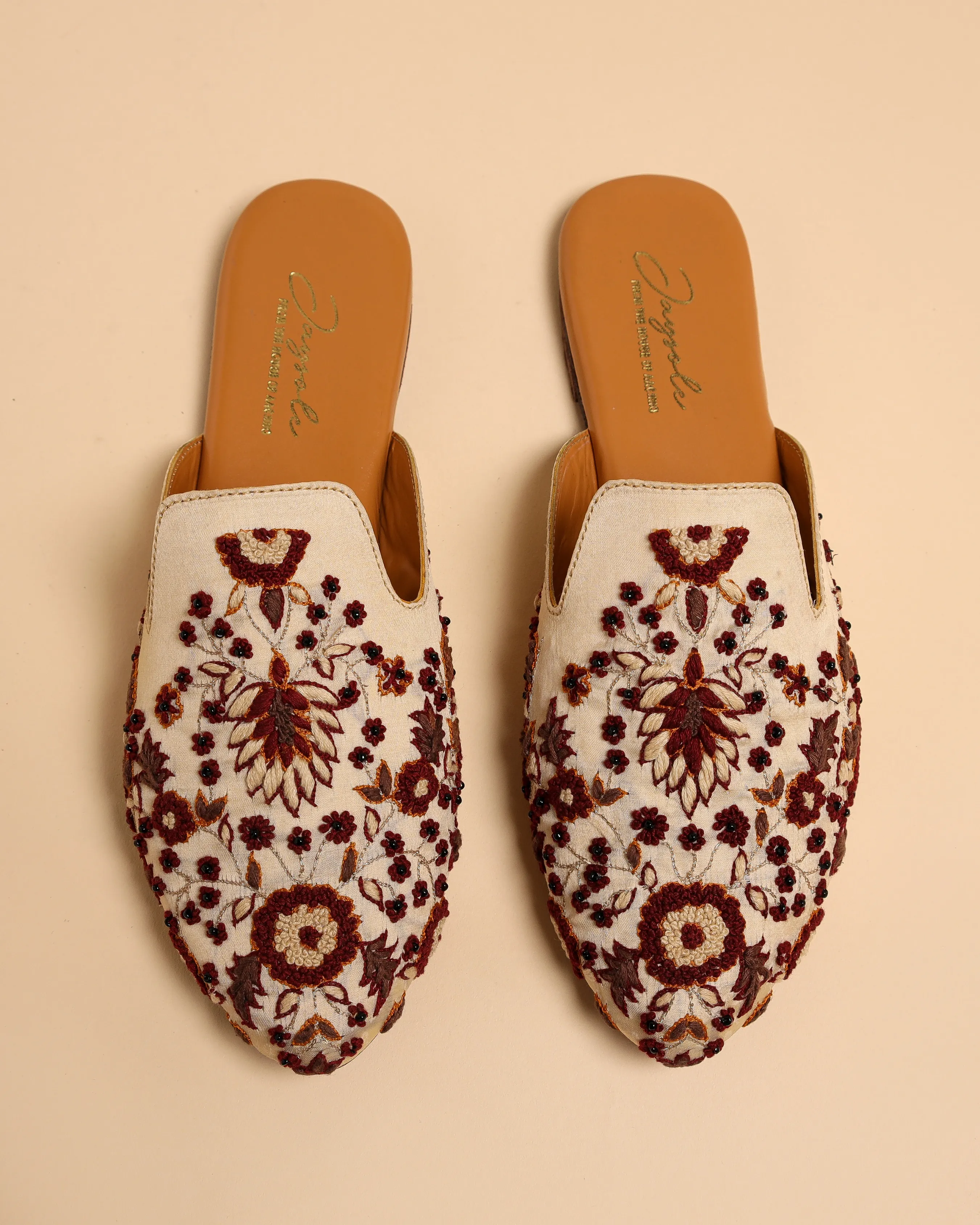 Brown Frappe Handcrafted Mules