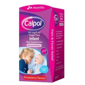 Calpol 2 Months   Infant Suspension Strawberry Sugar-Free 100 ml