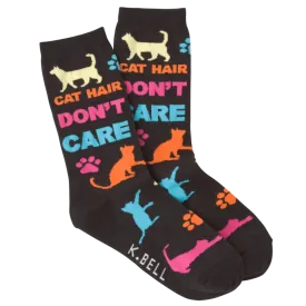 Cat Hair Don't Care Women's Crew Socks