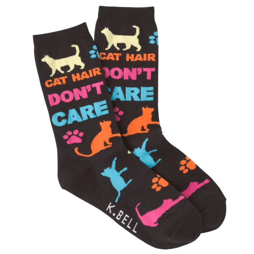 Cat Hair Don't Care Women's Crew Socks