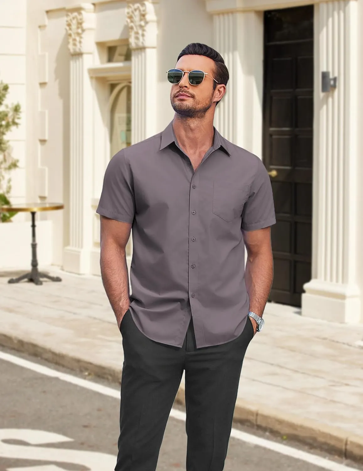 COOFANDY Mens Dress Shirts Soft Modal Business Casual Button Down Shirts Lightweight Spring Summer Shirts