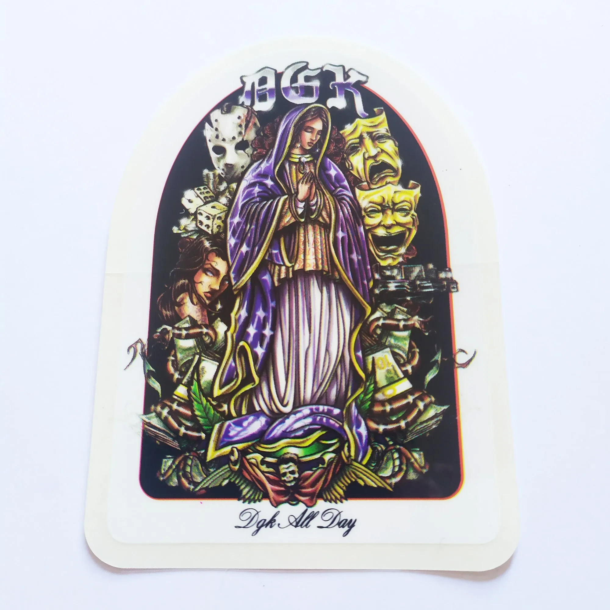 DGK / Dirty Ghetto Kids "My Krazy Life" Skateboard Sticker - 11.5 cm x 8 cm approx