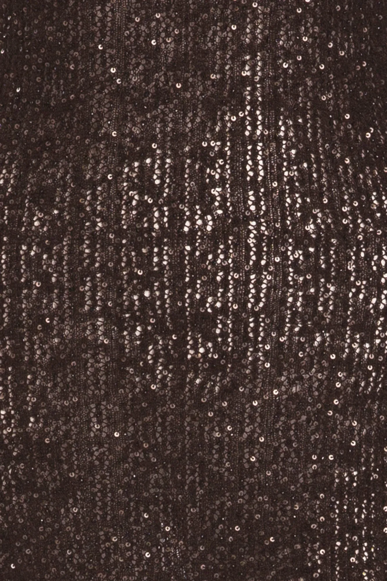 Donna Karan - Black Long Sleeve Knitted Dress with Sequins -