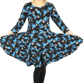 Dragons & Snowflakes Kids Twirl Dress [FINAL SALE]