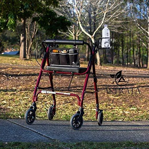 Electric Wheelchair Side Bag with Large Cup Holder