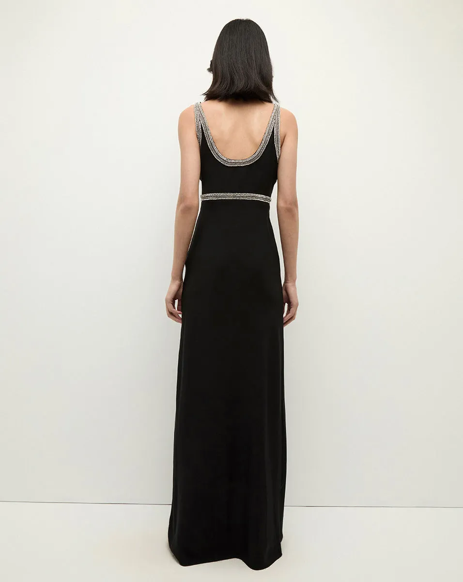 Flores Bead-Trim Dress