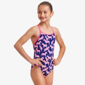 Girl's Diamond Back One Piece | Sweet Stripes