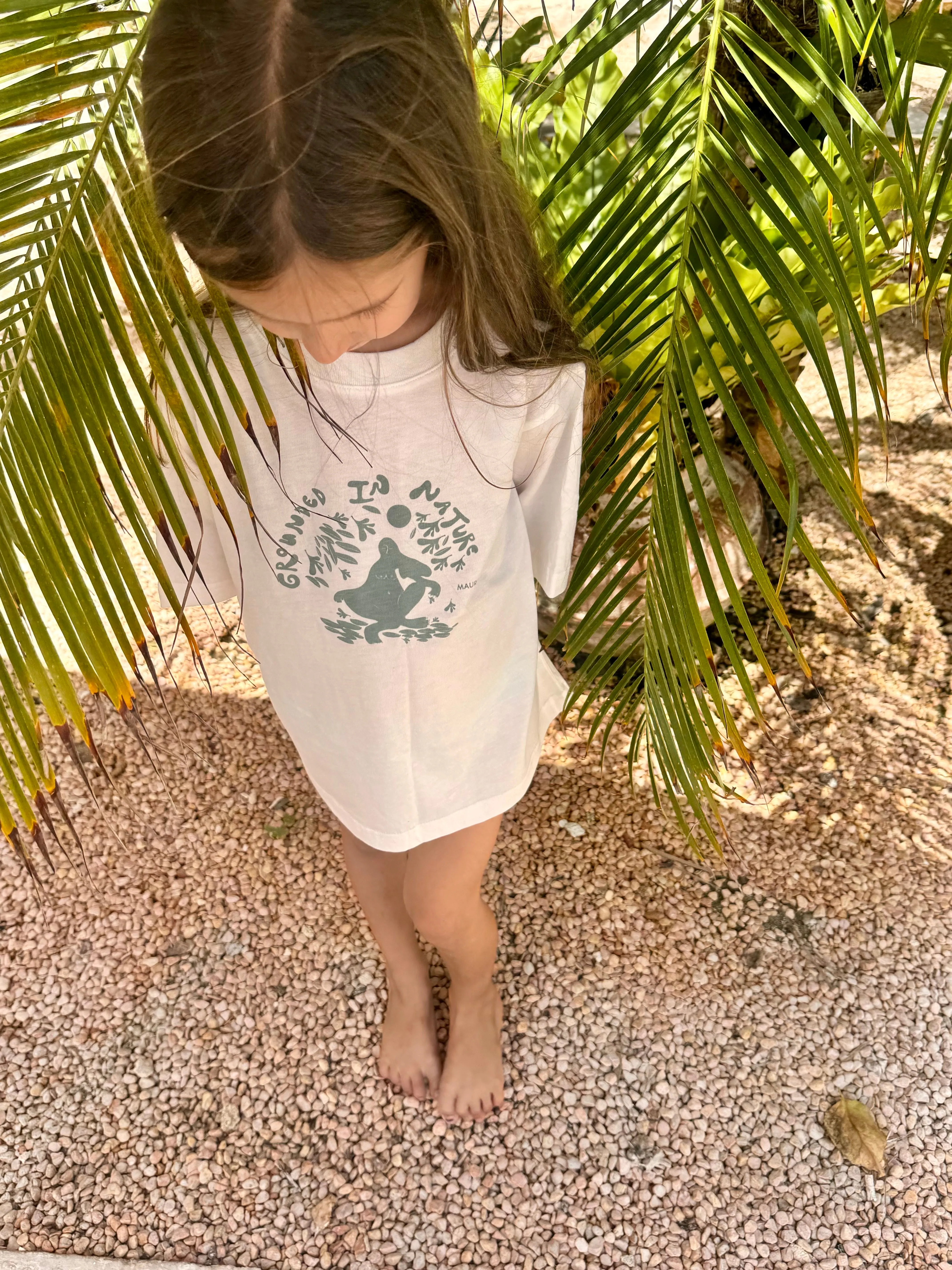 GROUNDED EARTH KIDS TEE - SAGE