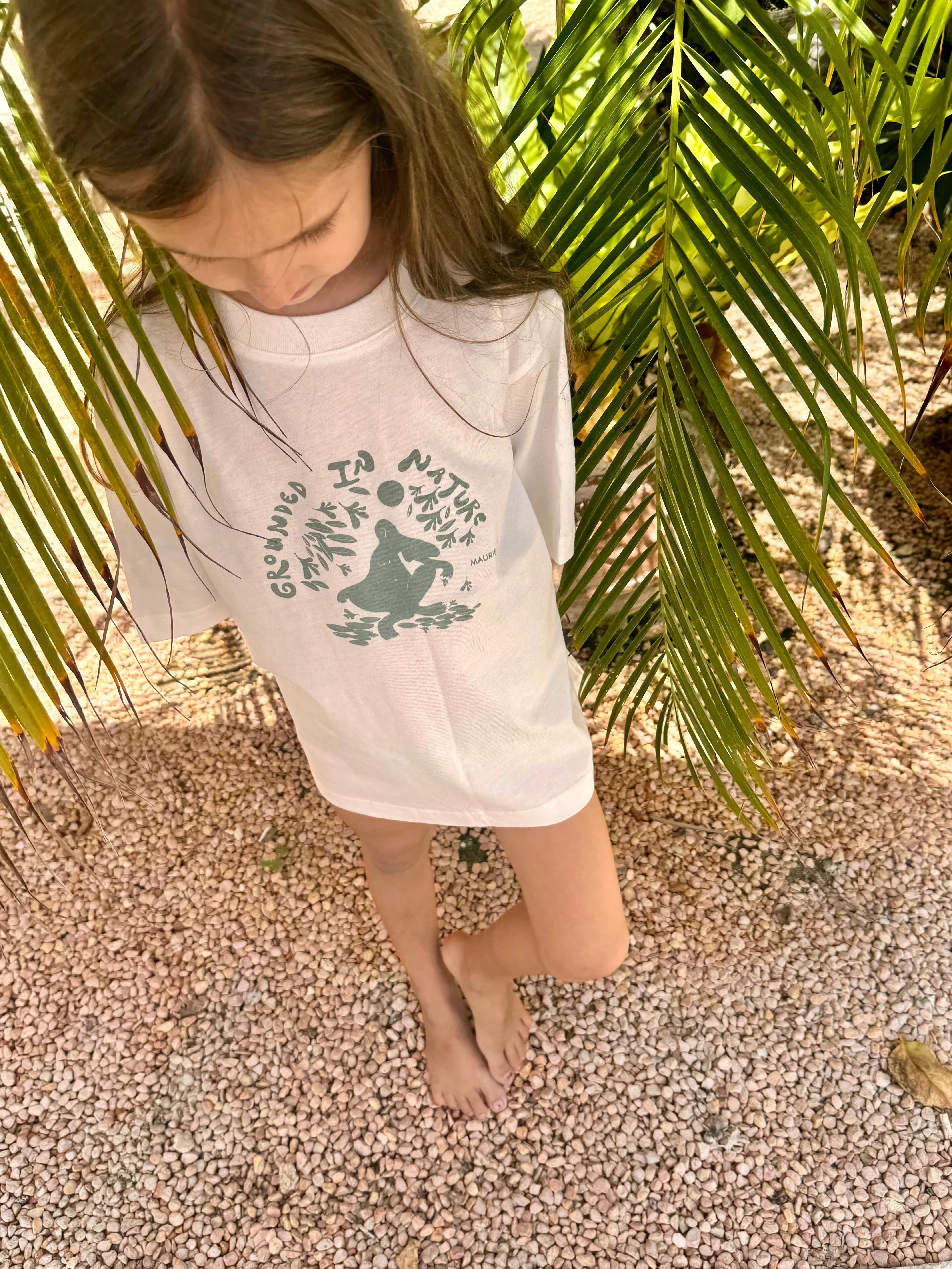 GROUNDED EARTH KIDS TEE - SAGE