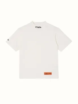 Heron Preston CTNMB SS Turtleneck Tee White Black