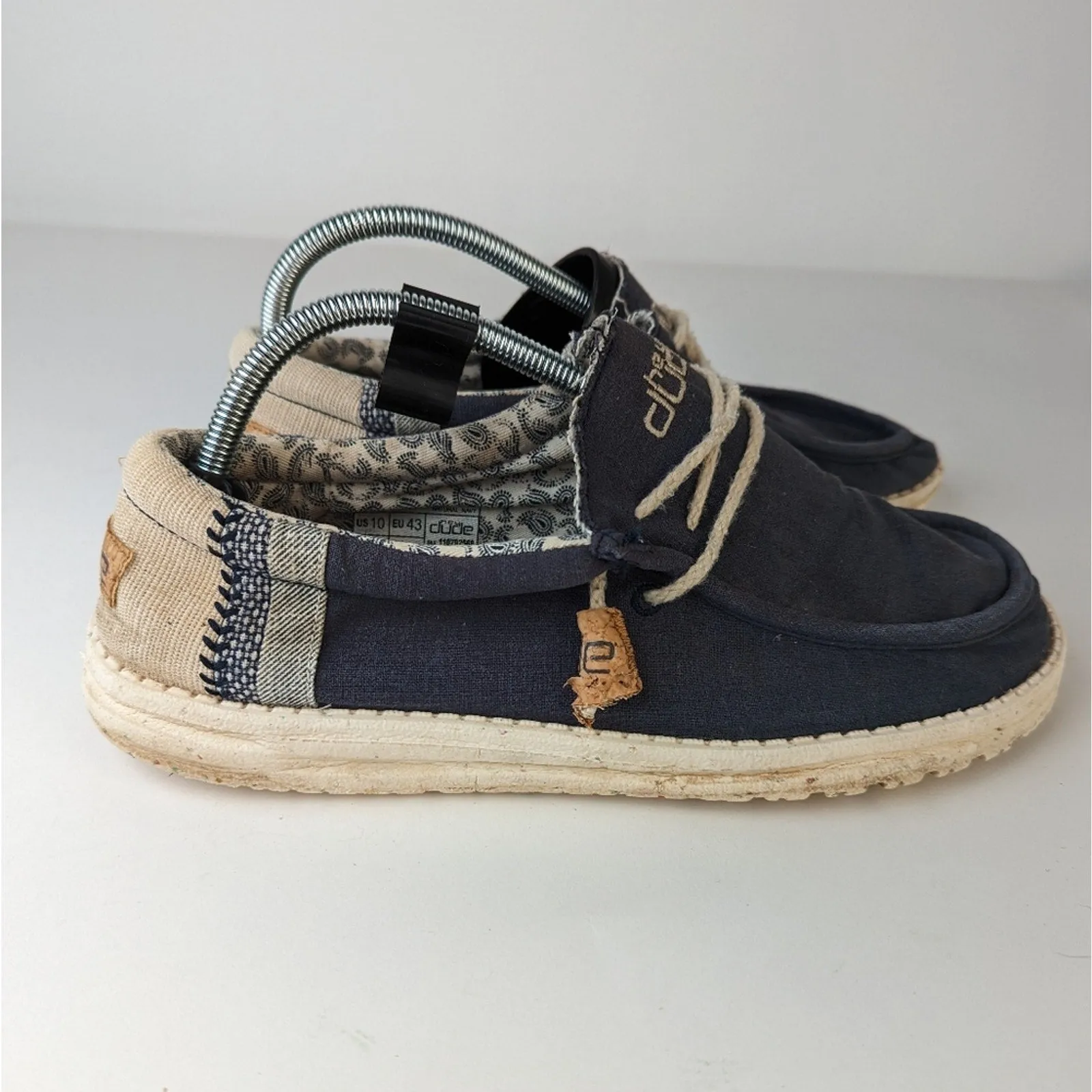 Hey Dude Wally Linen Casual Shoes 10