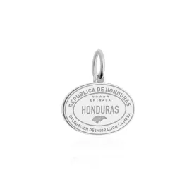 Honduras Passport Stamp Charm Silver
