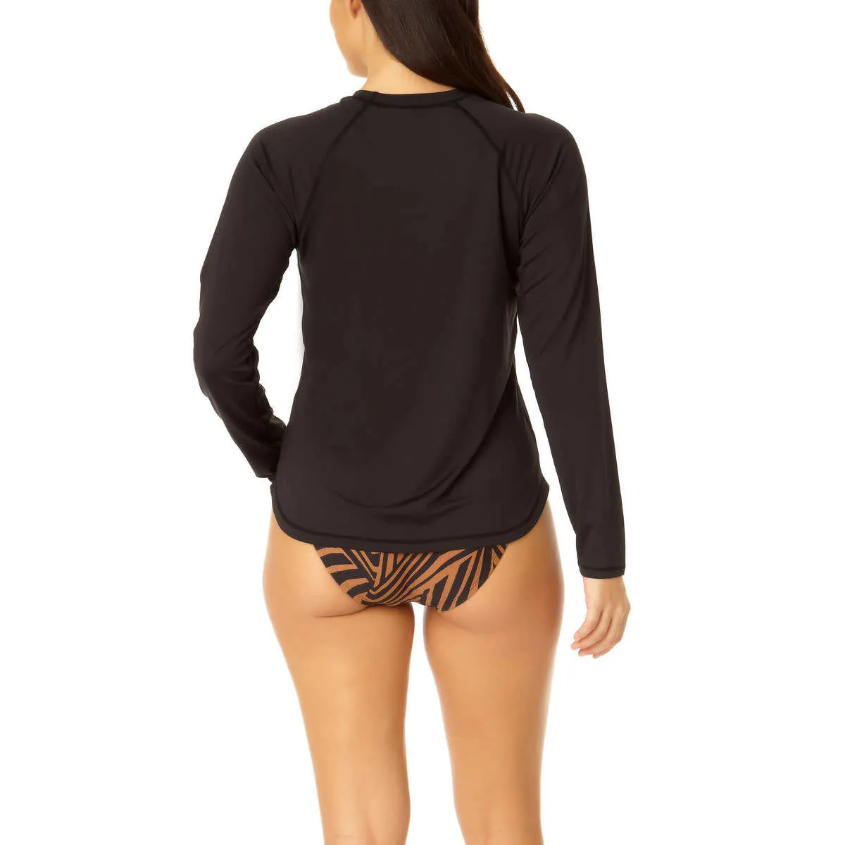 Hurley Women's Long Sleeve UPF 50  4-Way Stretch Swim Top Rashguard