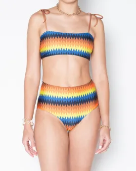 Jenna Reversible Print Swimsuit - Brown