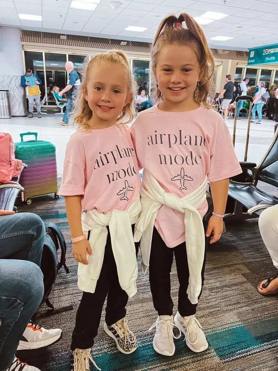 Kids Monogrammed 'Airplane Mode' T-Shirt