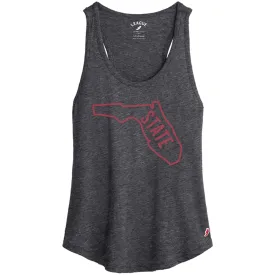 League Women's Vault State of Florida Design Tri-blend Tank - Black