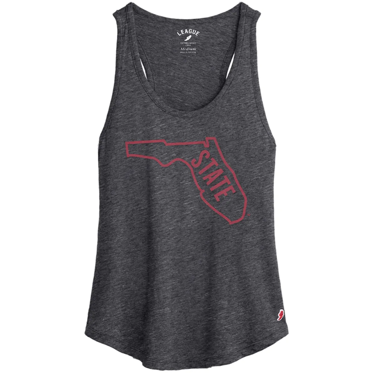 League Women's Vault State of Florida Design Tri-blend Tank - Black
