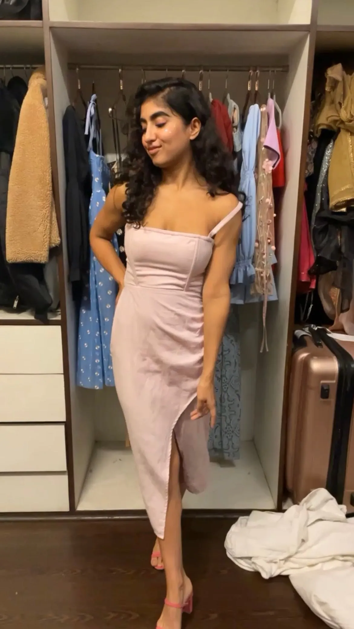 Maia Linen Corset Backless Midi Dress
