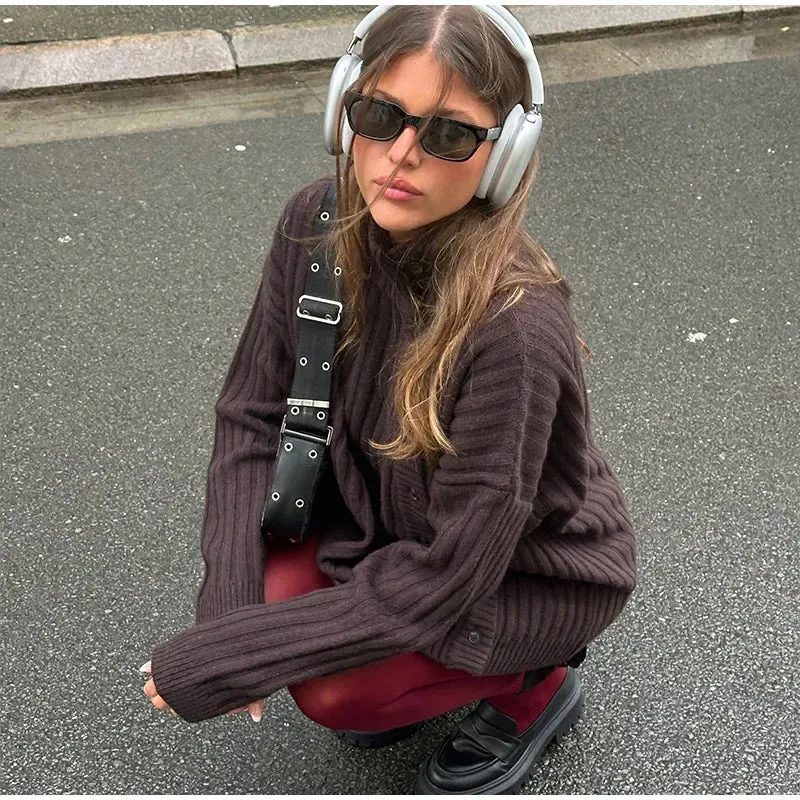 Masie - High neck jumper with buttons