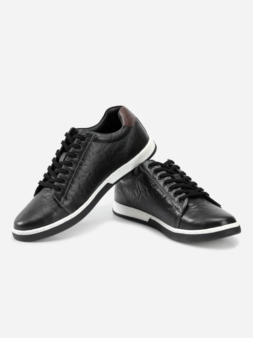 Men's Black Round Toe Lace Up Casual (ID3037)
