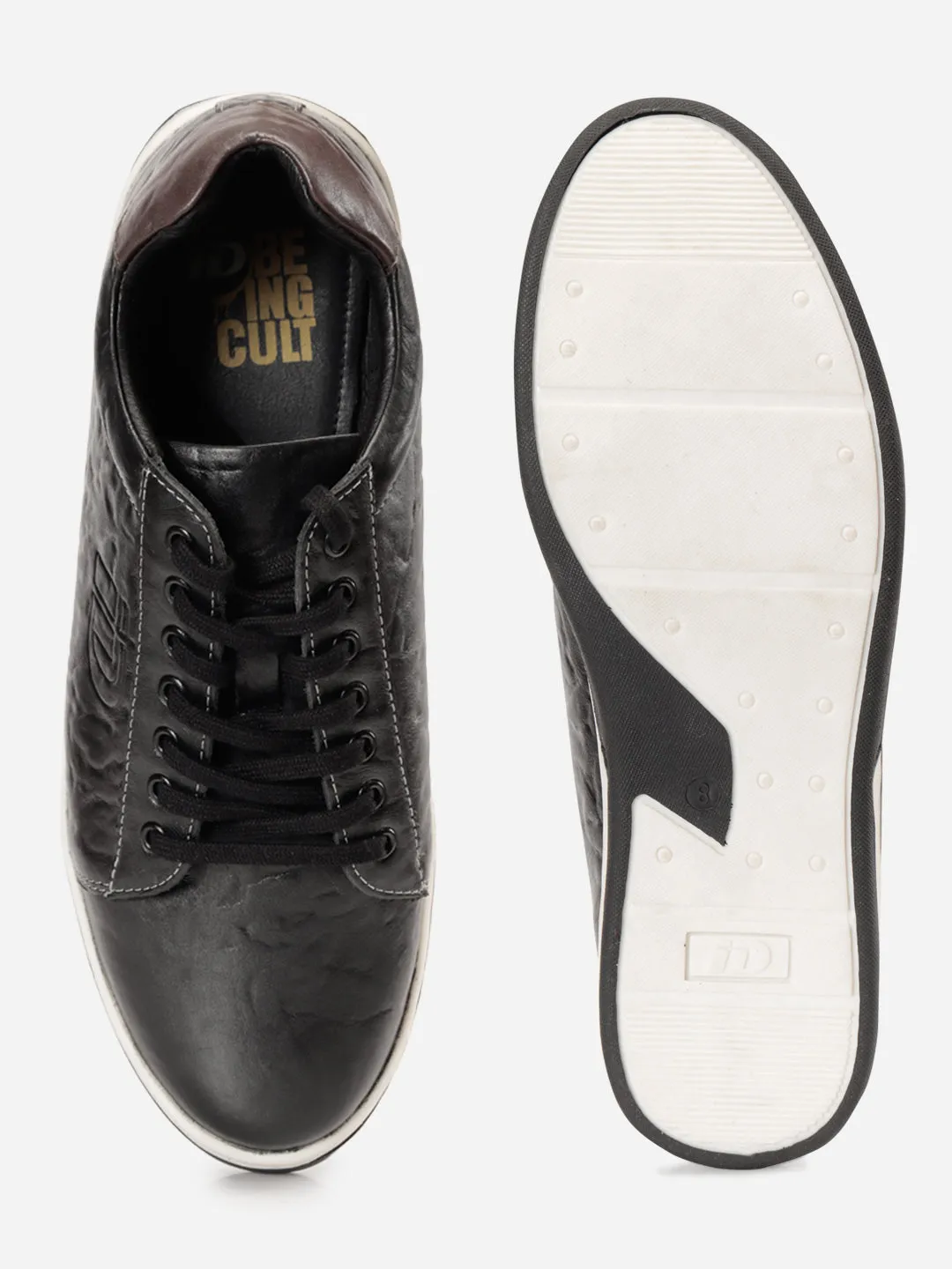 Men's Black Round Toe Lace Up Casual (ID3037)