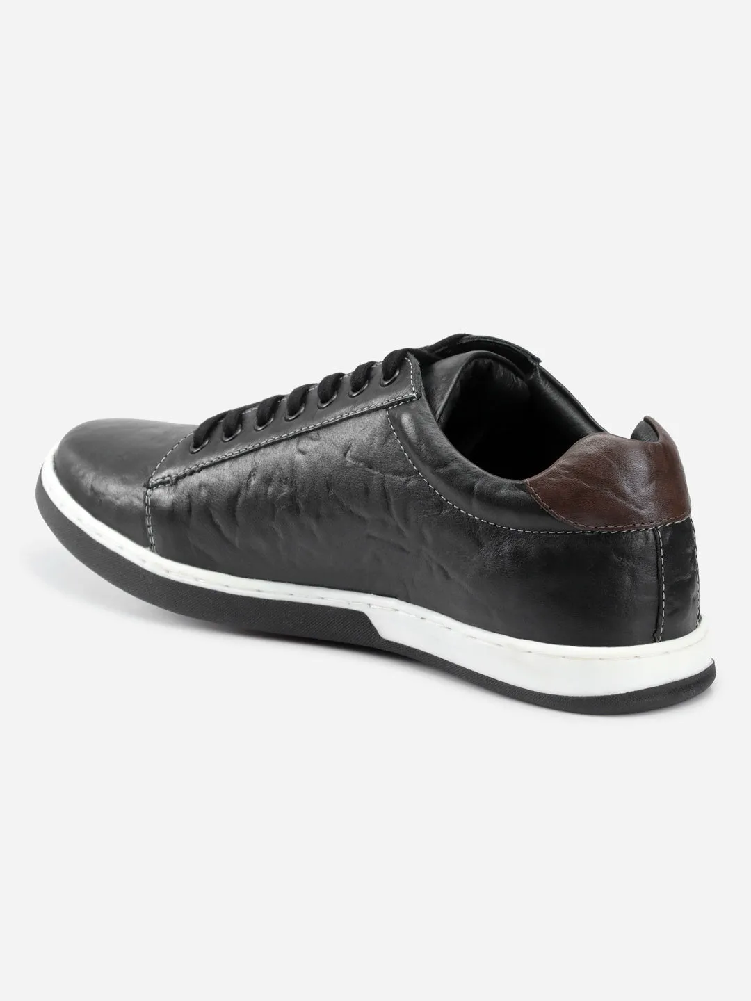 Men's Black Round Toe Lace Up Casual (ID3037)