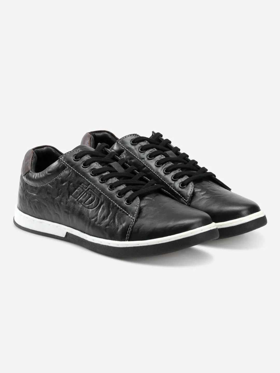 Men's Black Round Toe Lace Up Casual (ID3037)