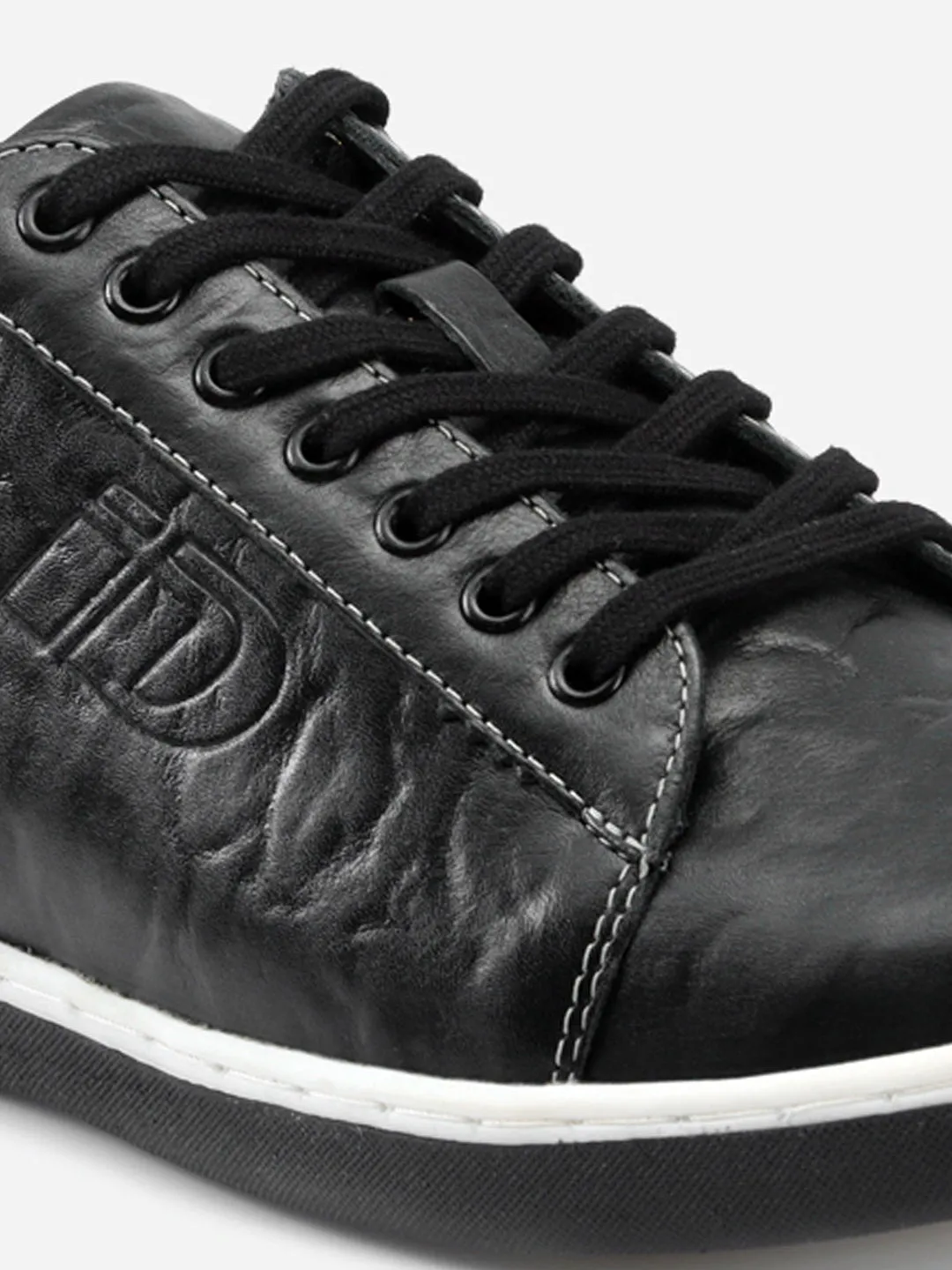 Men's Black Round Toe Lace Up Casual (ID3037)