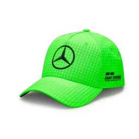Mercedes AMG Petronas F1 2023 Special Edition Kids Lewis Hamilton Silverstone GP Hat- Youth Green
