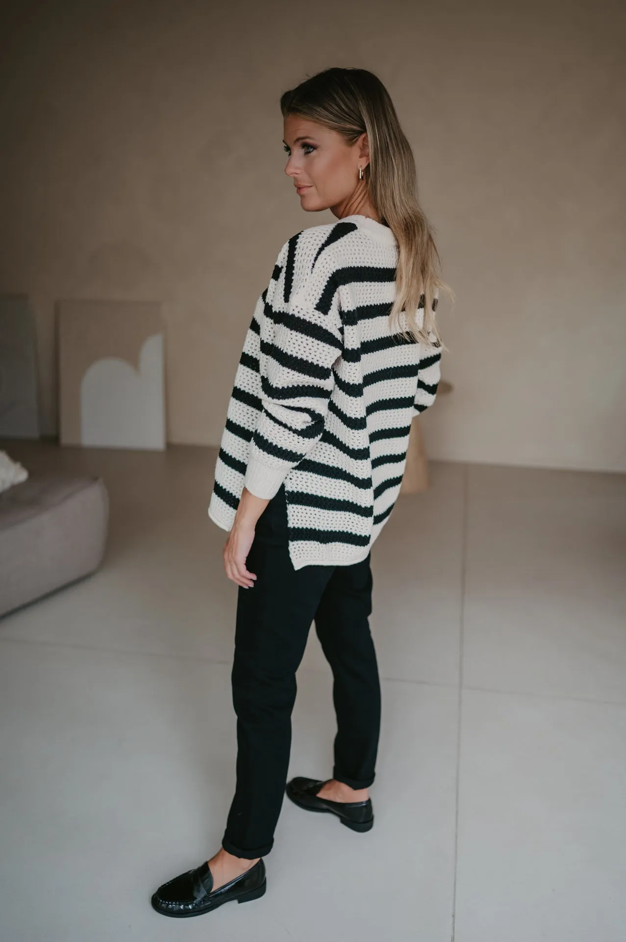 Milioni knit I Striped Black