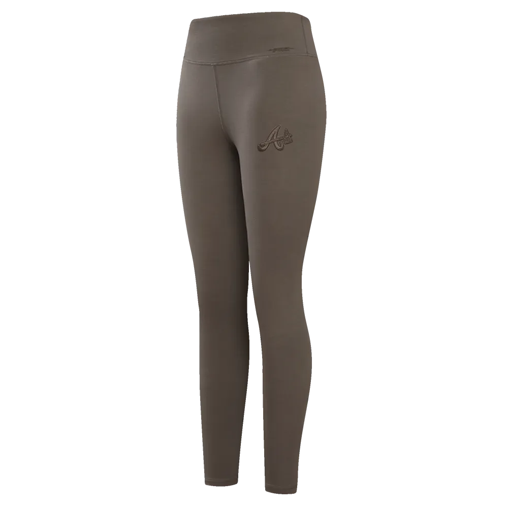 MLB ATLANTA BRAVES NEUTRAL WOMEN'S JERSEY LEGGING (DARK TAUPE)