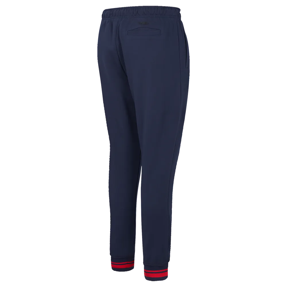 MLB ATLANTA BRAVES PRO PREP WOMEN'S RIB FLC SWEATPANT (MIDNIGHT NAVY/RED/MIDNIGHT NAVY)