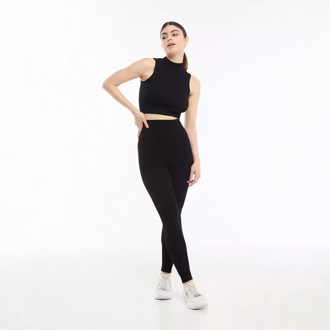Mock Neck Seamless Top